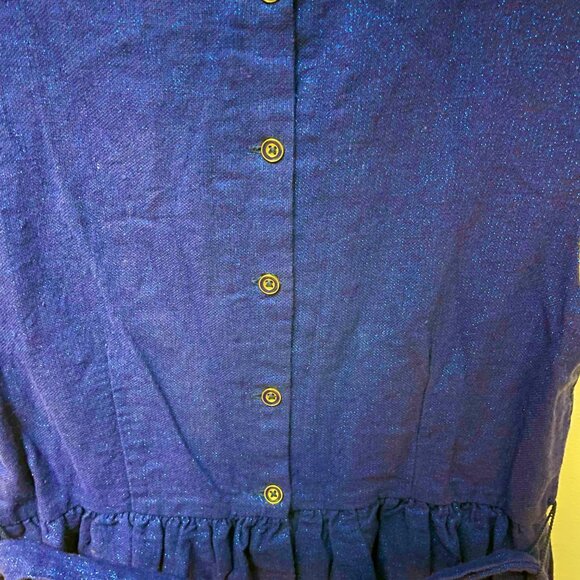 Sparkly Navy Blue Tommy Hilfiger Girls Sleeveless A Line Party Dress Size 16 XL - Picture 5 of 10